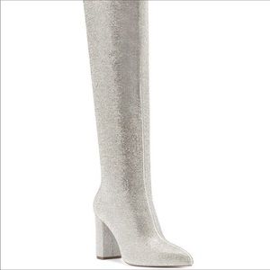 I.N.C International Concepts NWT Tall Sequin Boots. Size 7 Silver